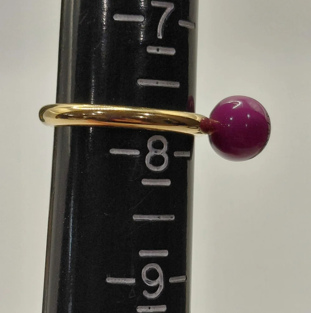 Louis Vuitton Bergwelt Cosmopolitan Signet Ring Purple Gold 7.5/7.75